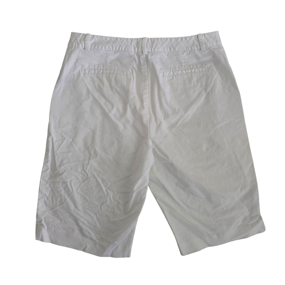 Lauren Active Ralph Lauren White Bermuda Shorts Womens Size 10 Cotton Stretch - Picture 4 of 8
